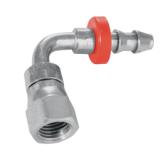 JIC Swivel Female 37° Cone x 90° Push In Swept Elbow